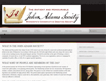 Tablet Screenshot of johnadamssociety.org